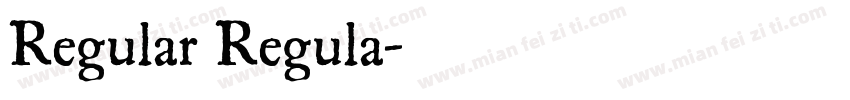 Regular Regula字体转换